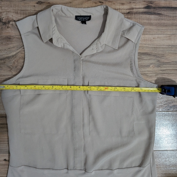 Topshop Women's two-tone sleeveless shift dress - Size 4 - Picture 5 of 5